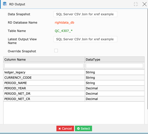 Join Dataset – RightData