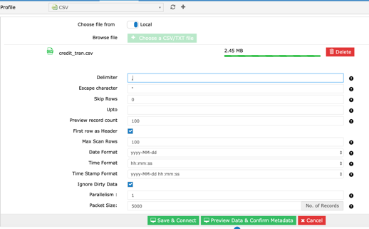 Writing queries on Local CSV File – RightData