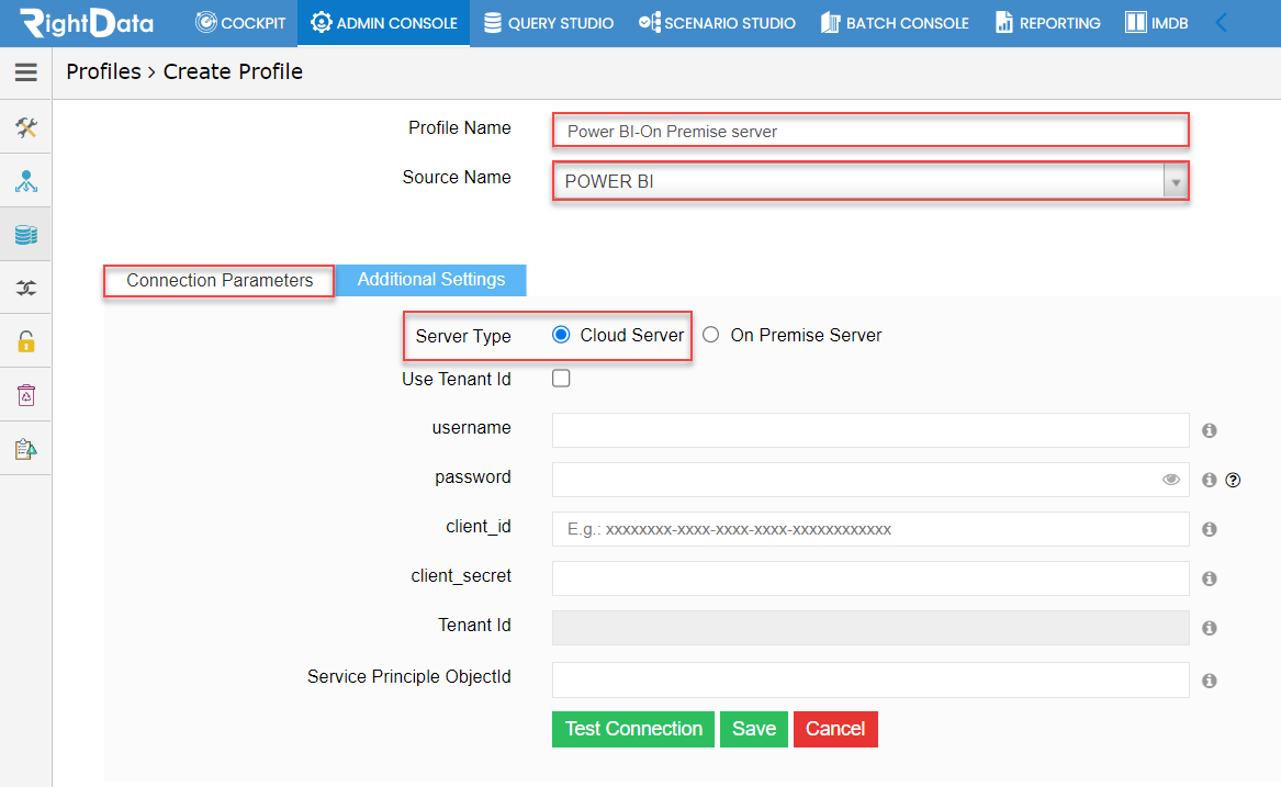 Flexibility to connect to an on-premise Power BI server – RightData