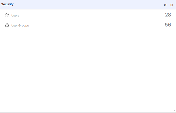 Security tile — Close button in the tile header