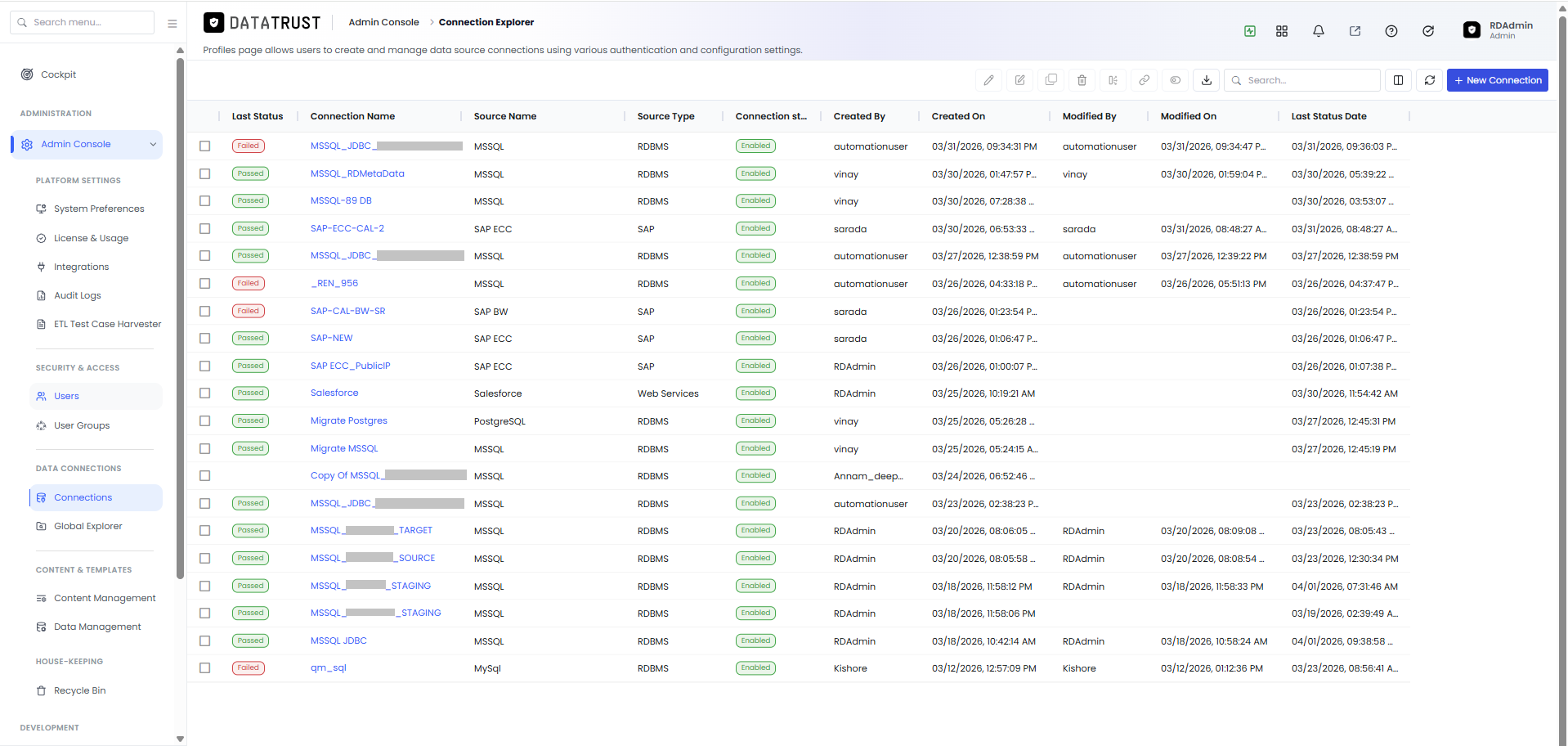 Security Users option in the left sidebar