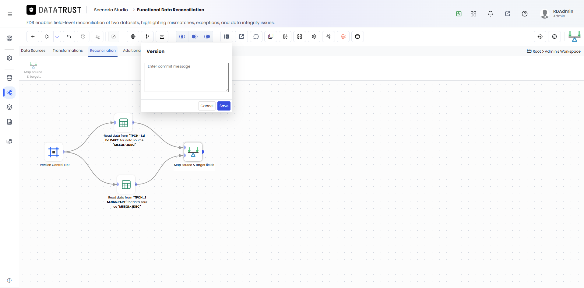Click on Version Control button