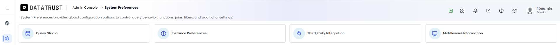 Query Studio option tile