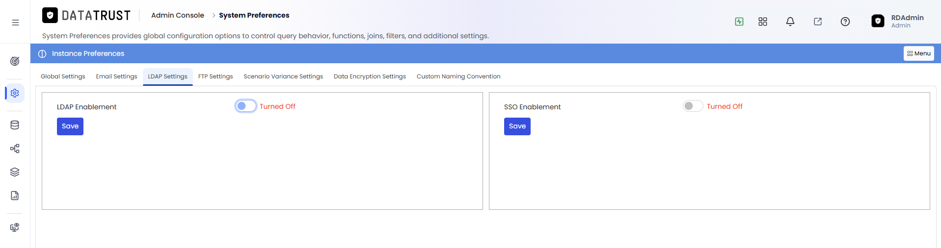 Turning off LDAP Enablement