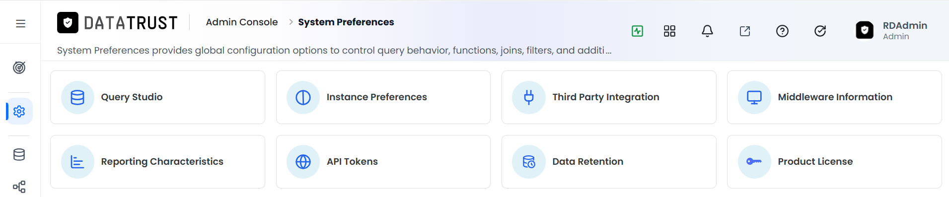 Reporting Characteristics tile