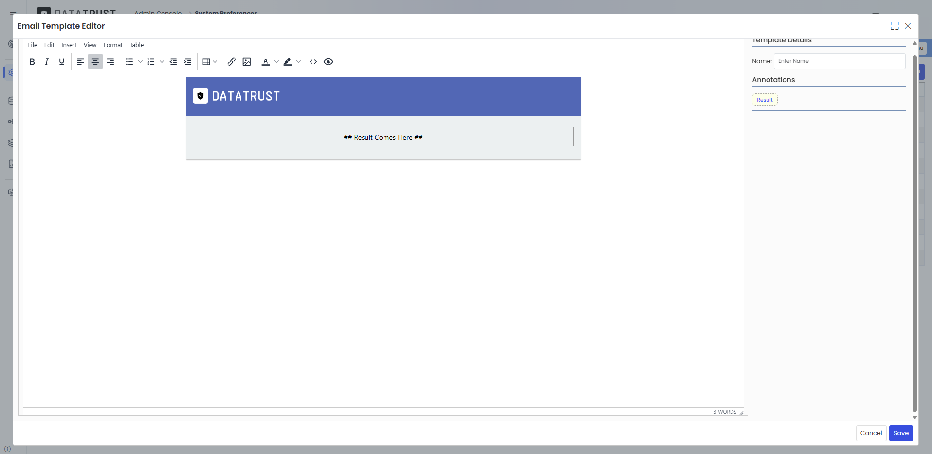 Email Template Editor