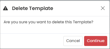 Delete template icon