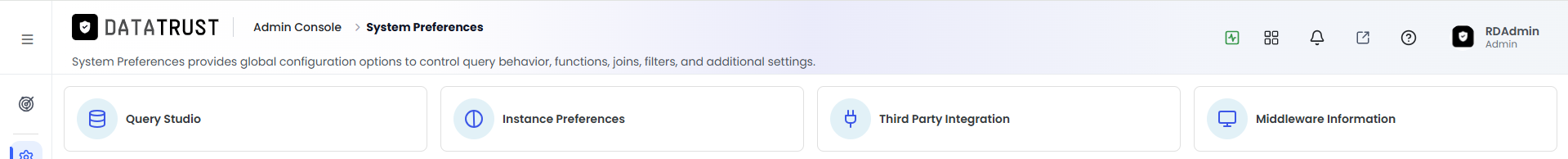 Instance Preferences tile