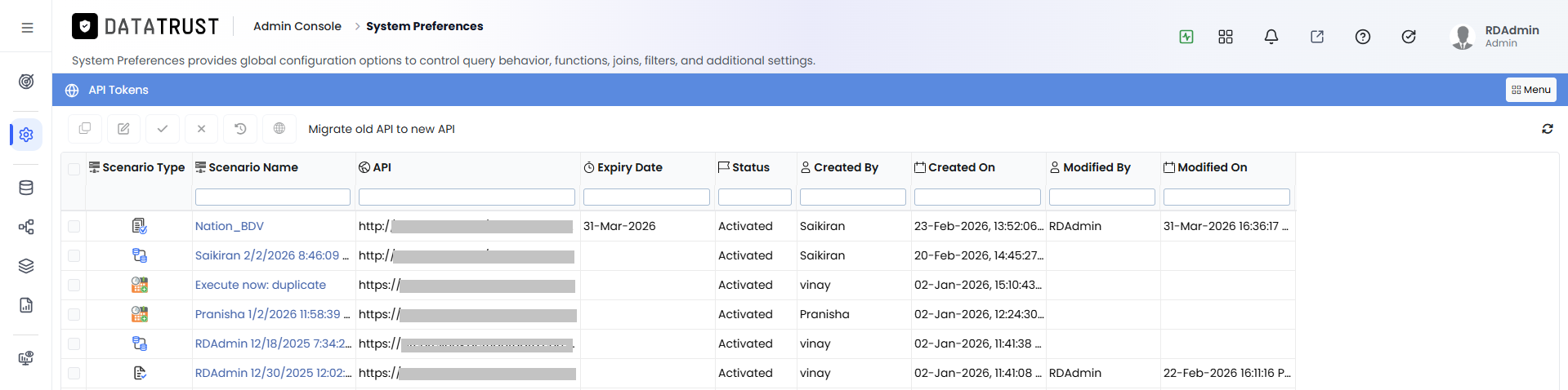 Migrate Old API to New action