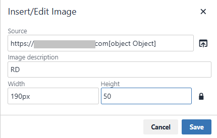 Changing image source details