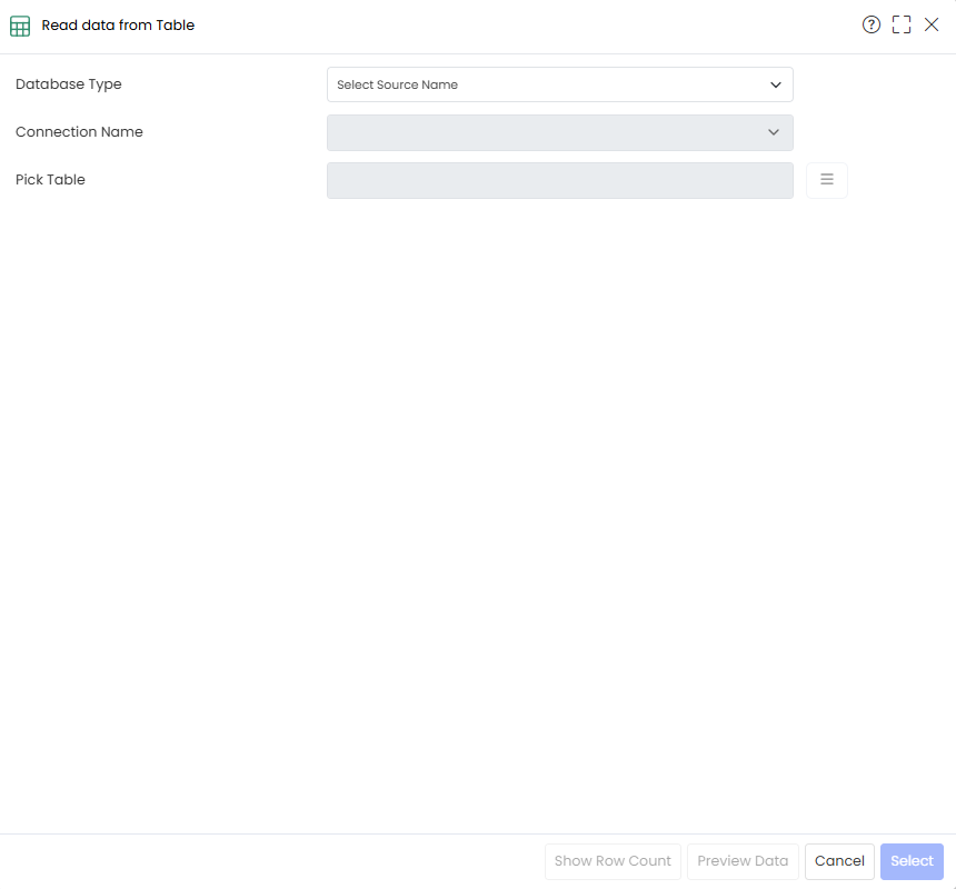 RDBMS Popup