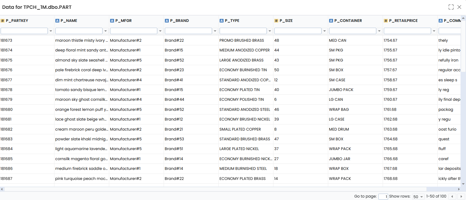 Preview data