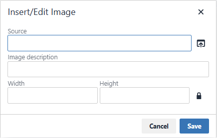 Insert Image option in Email Template Editor