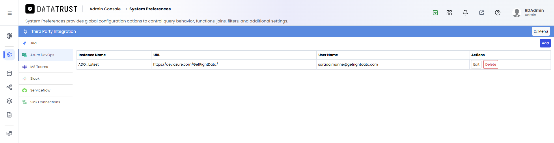Azure DevOps integrations overview page