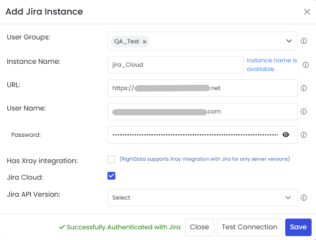 Providing Jira instance details