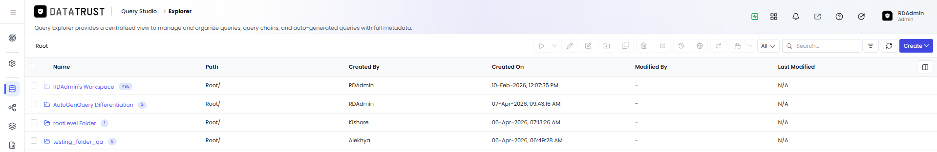 Navigate to explorer page