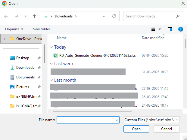 Select RD Auto Generate Queries