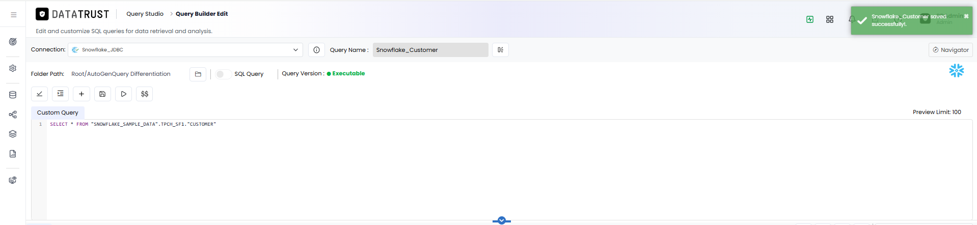 Snowfalke_Customer saved