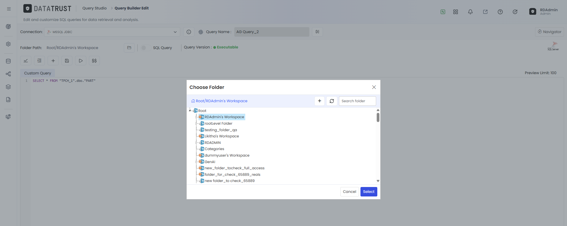 Save Query