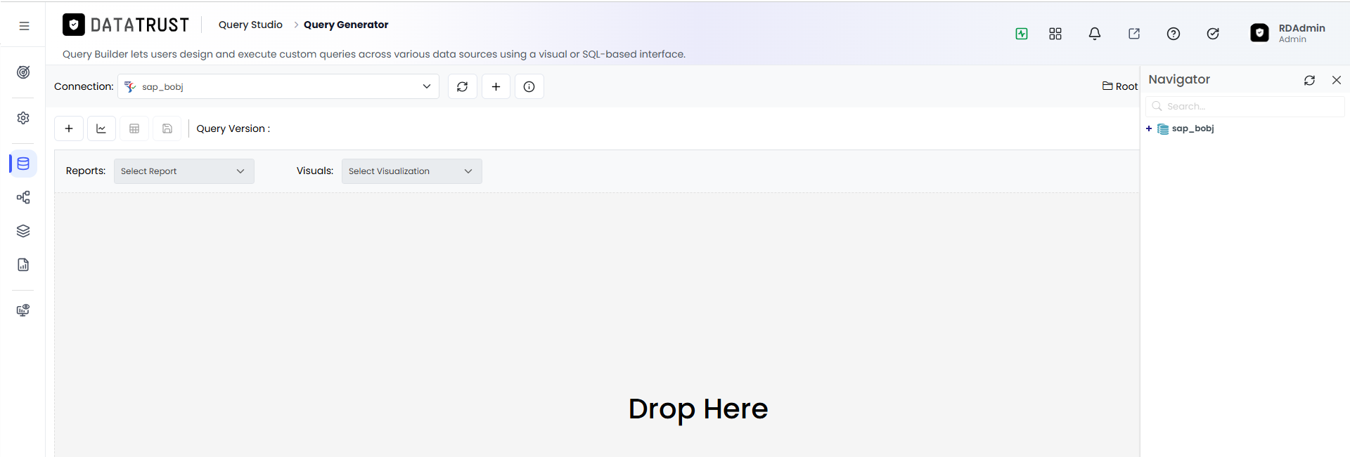 Navigator slide screen