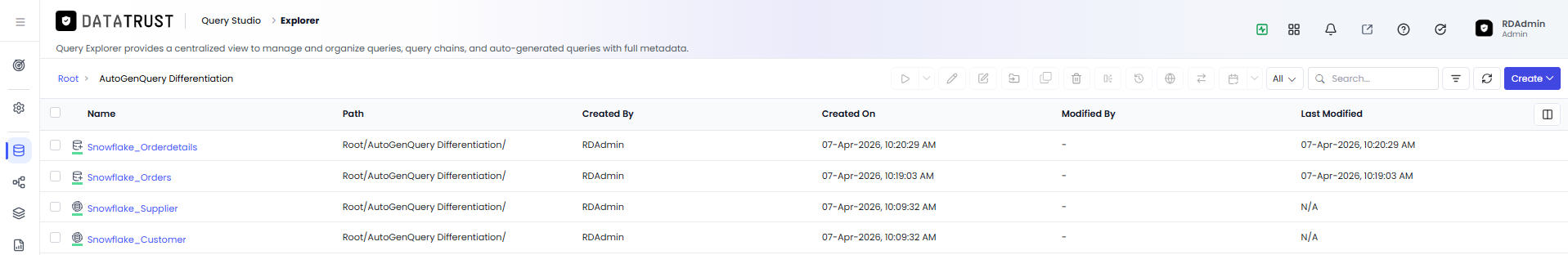 Select auto generate query