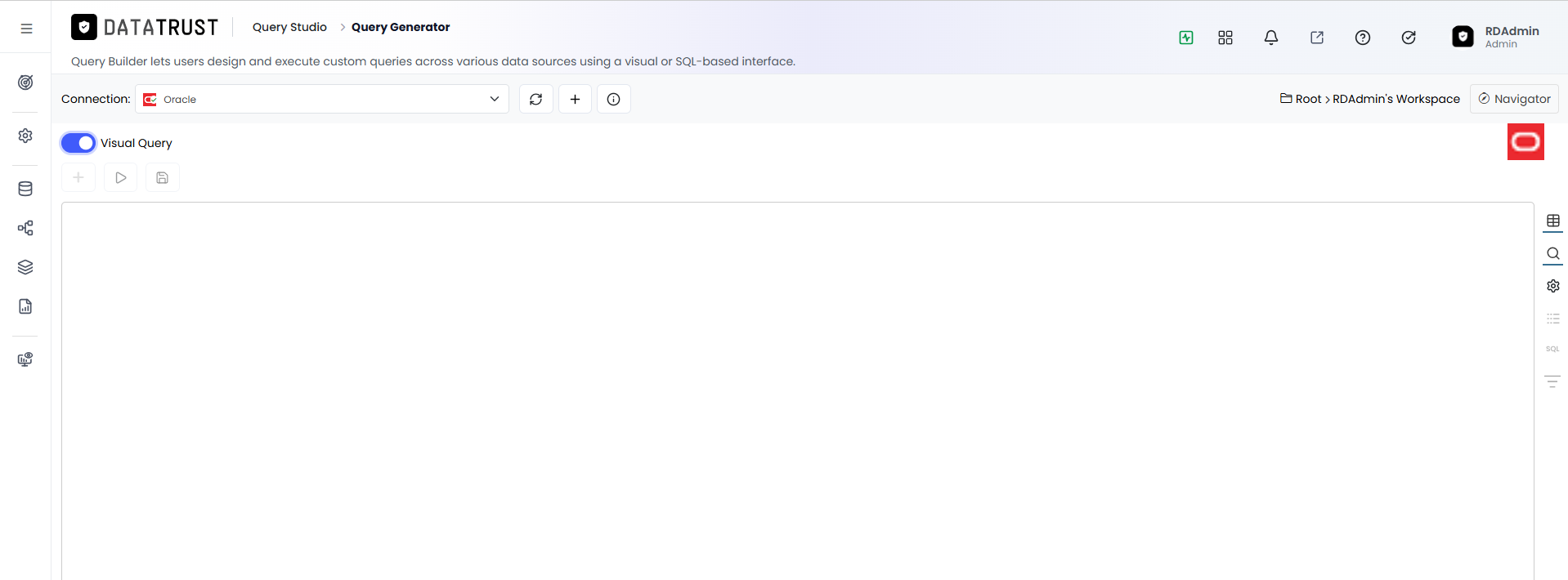 switches the SQL Query to Visual Query
