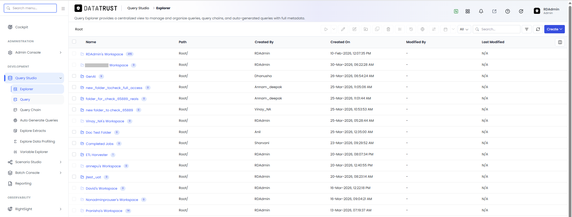 Querystudio_Query navigation