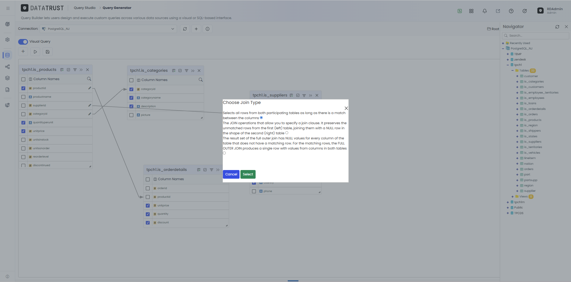 Query_choose join type pop up