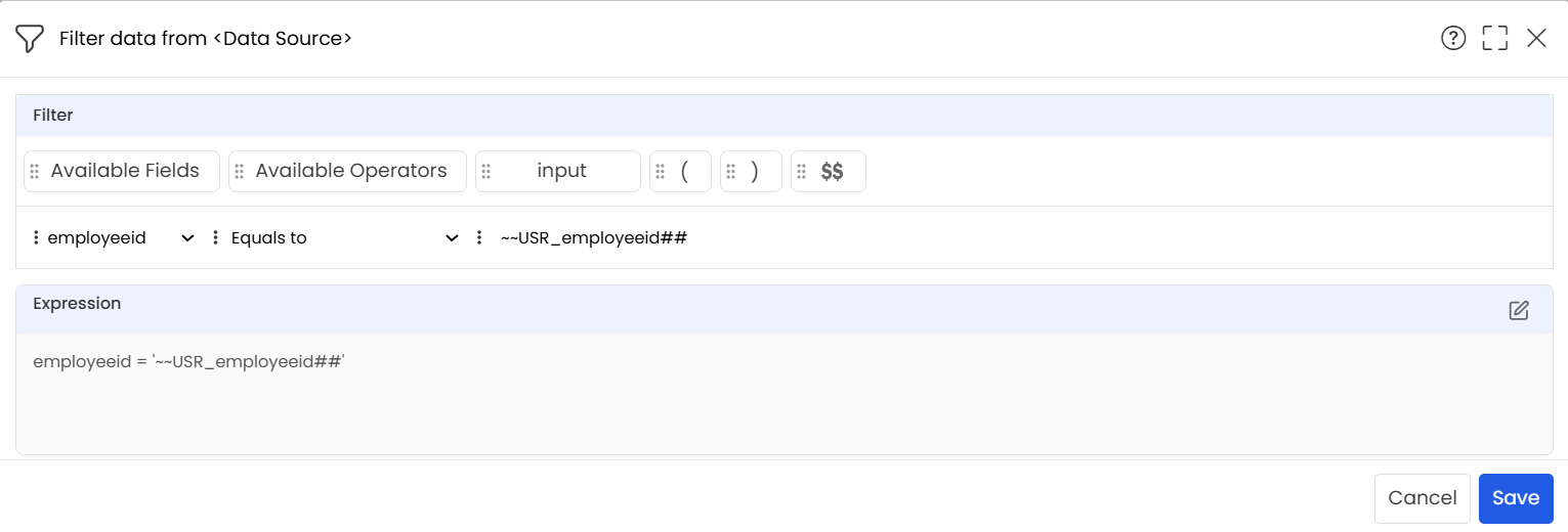 Expression field_Click the Save button