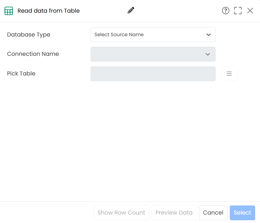 Read data from table_popup window
