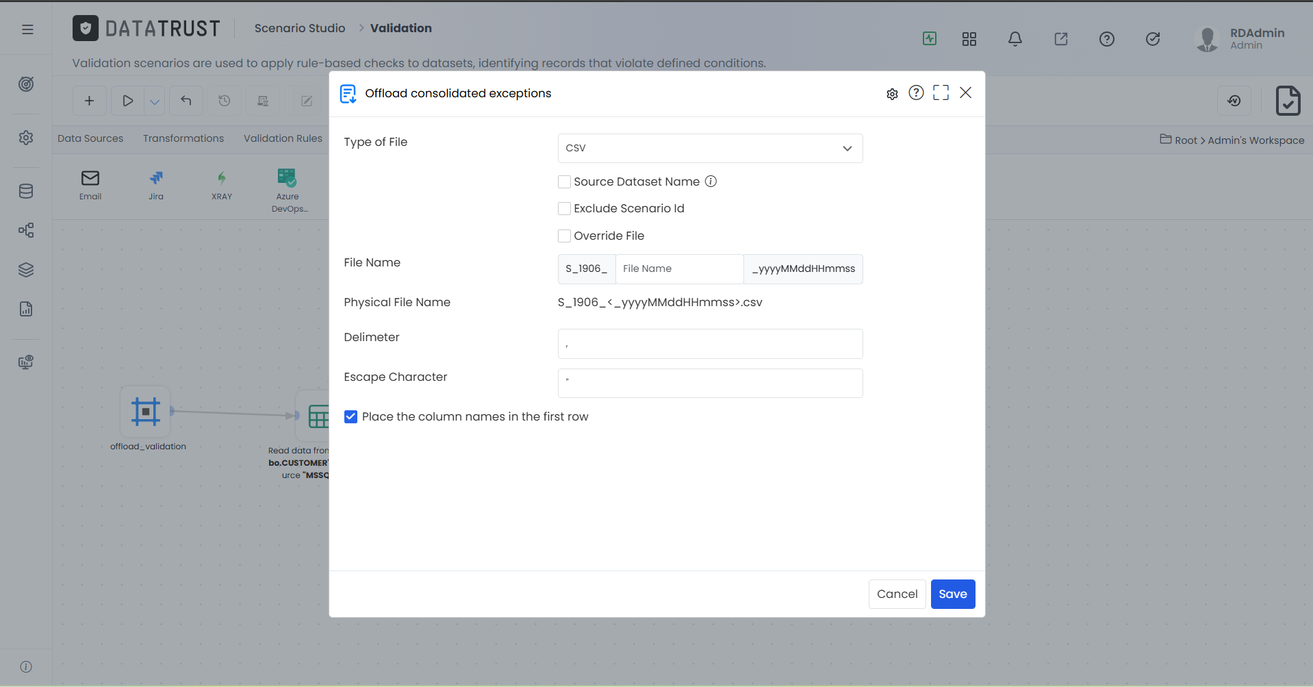 Once you click on the save button you will land on the page below. In the below screenshot we can see the three checkboxes