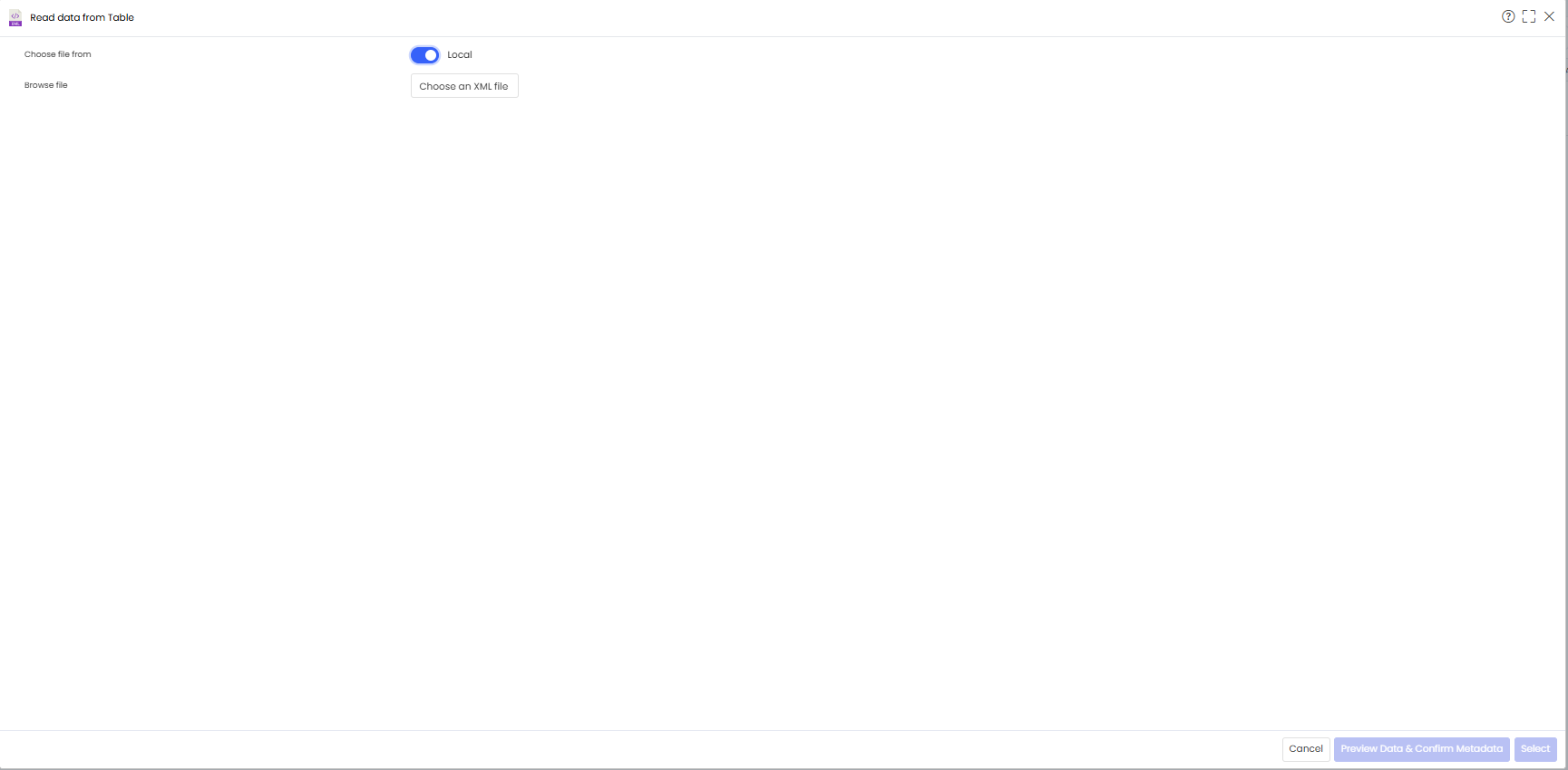 Querychain_read data from table_Toggle to local