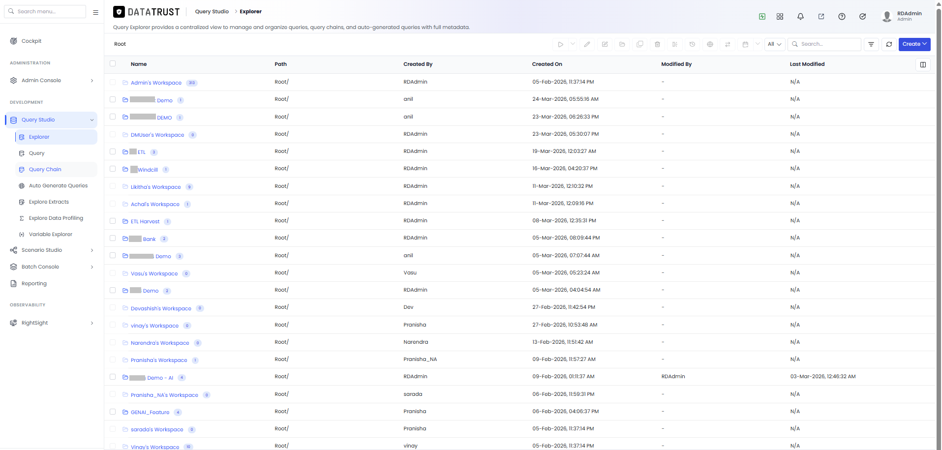 Query cahin navigation