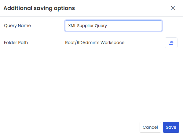 Save Query