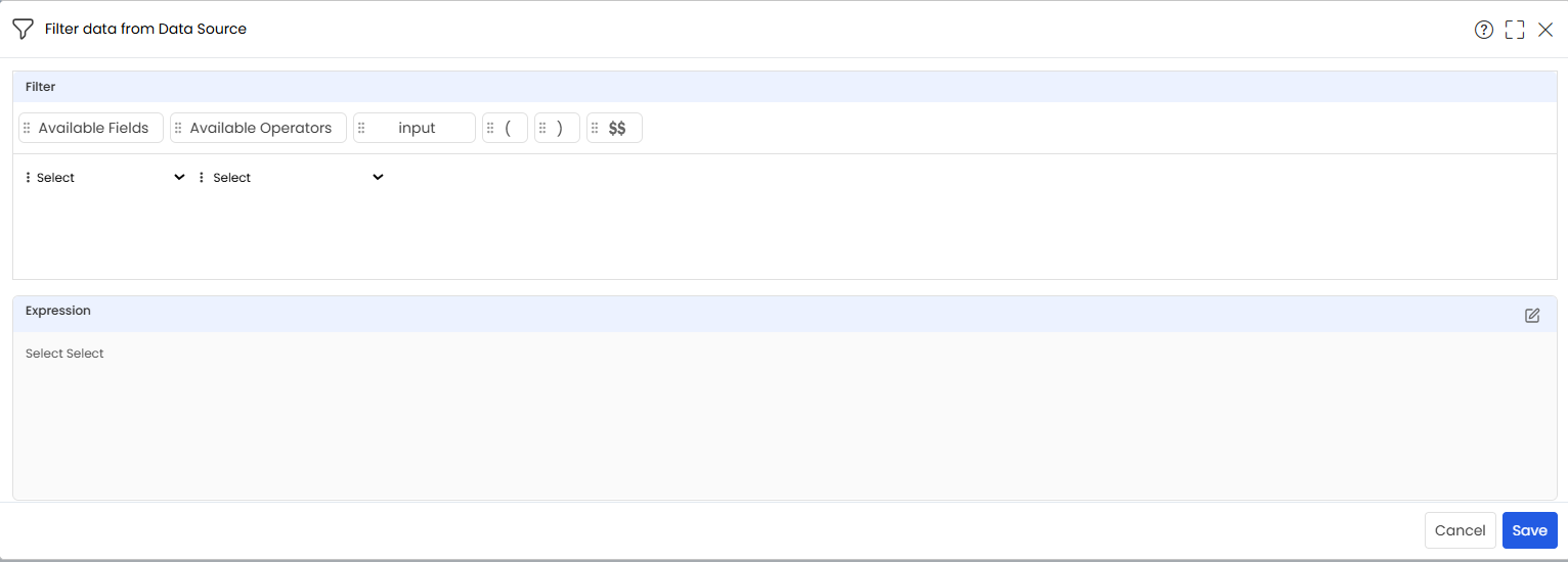 QC_RDBMS_Filter pop up_dragged fields