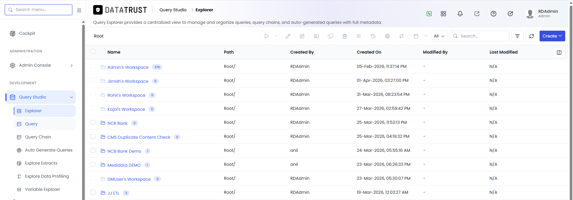 Query Explorer