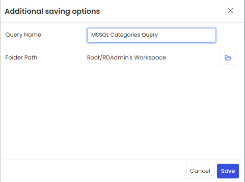 Save Query