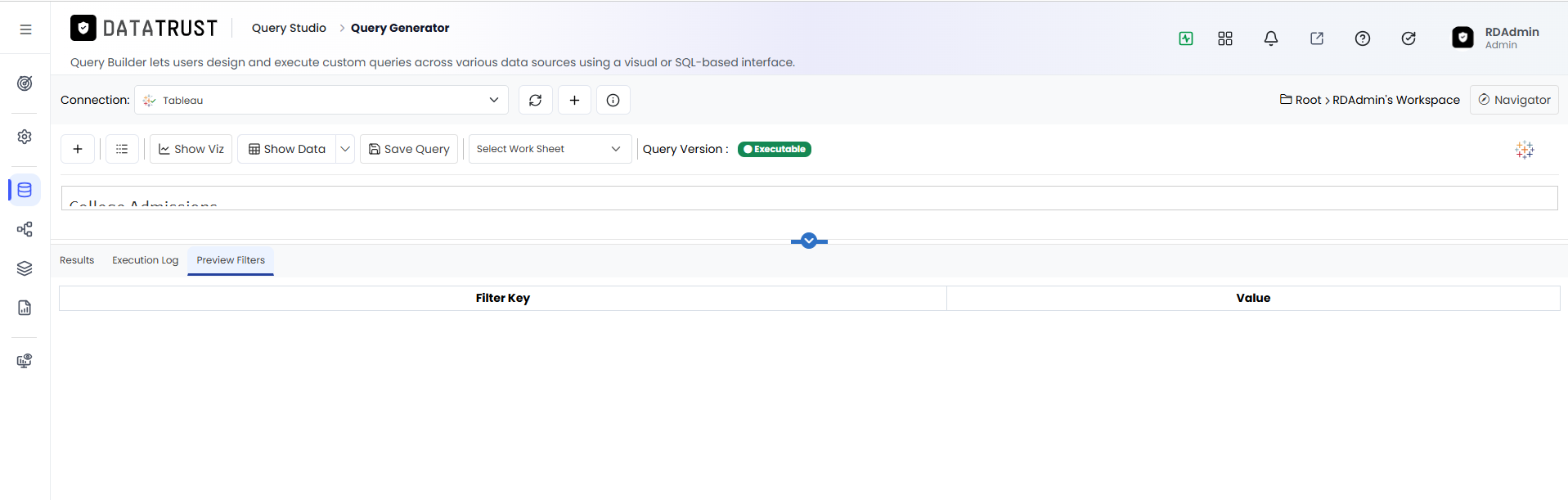Bug - Preview filters is displaying blank