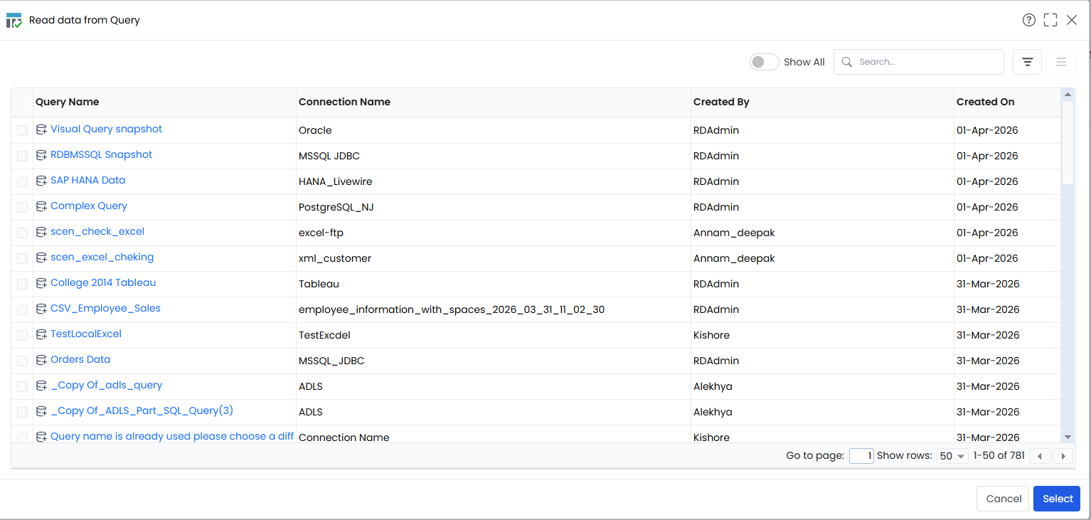 QC_Read data from Query