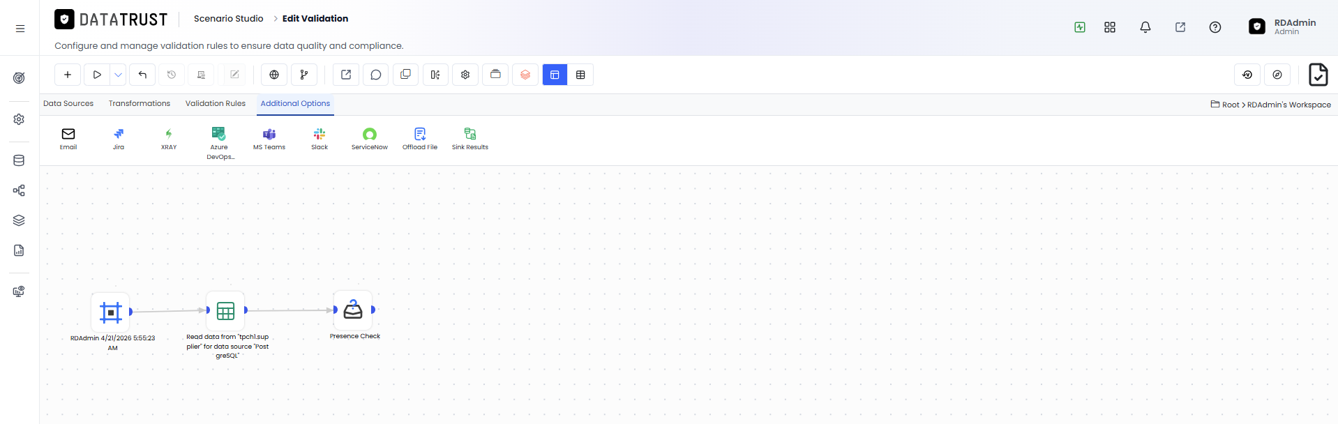 Click on Additional Options Tab
