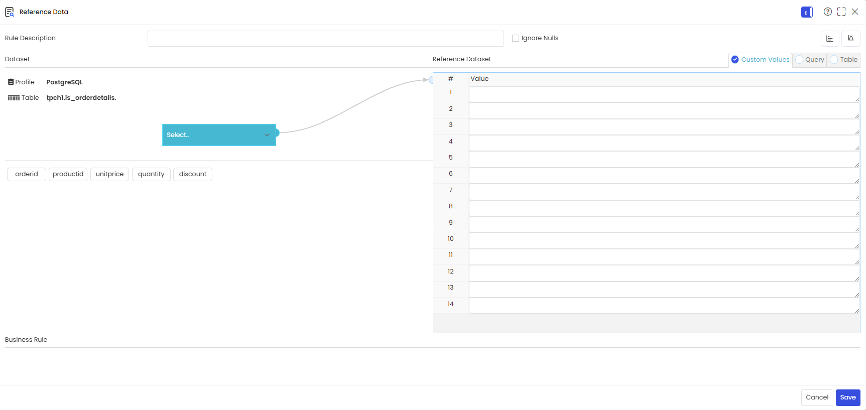 Reference  Data Popup
