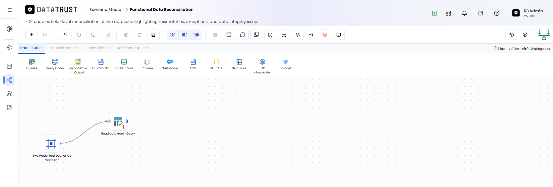 Drag and drop Query widget