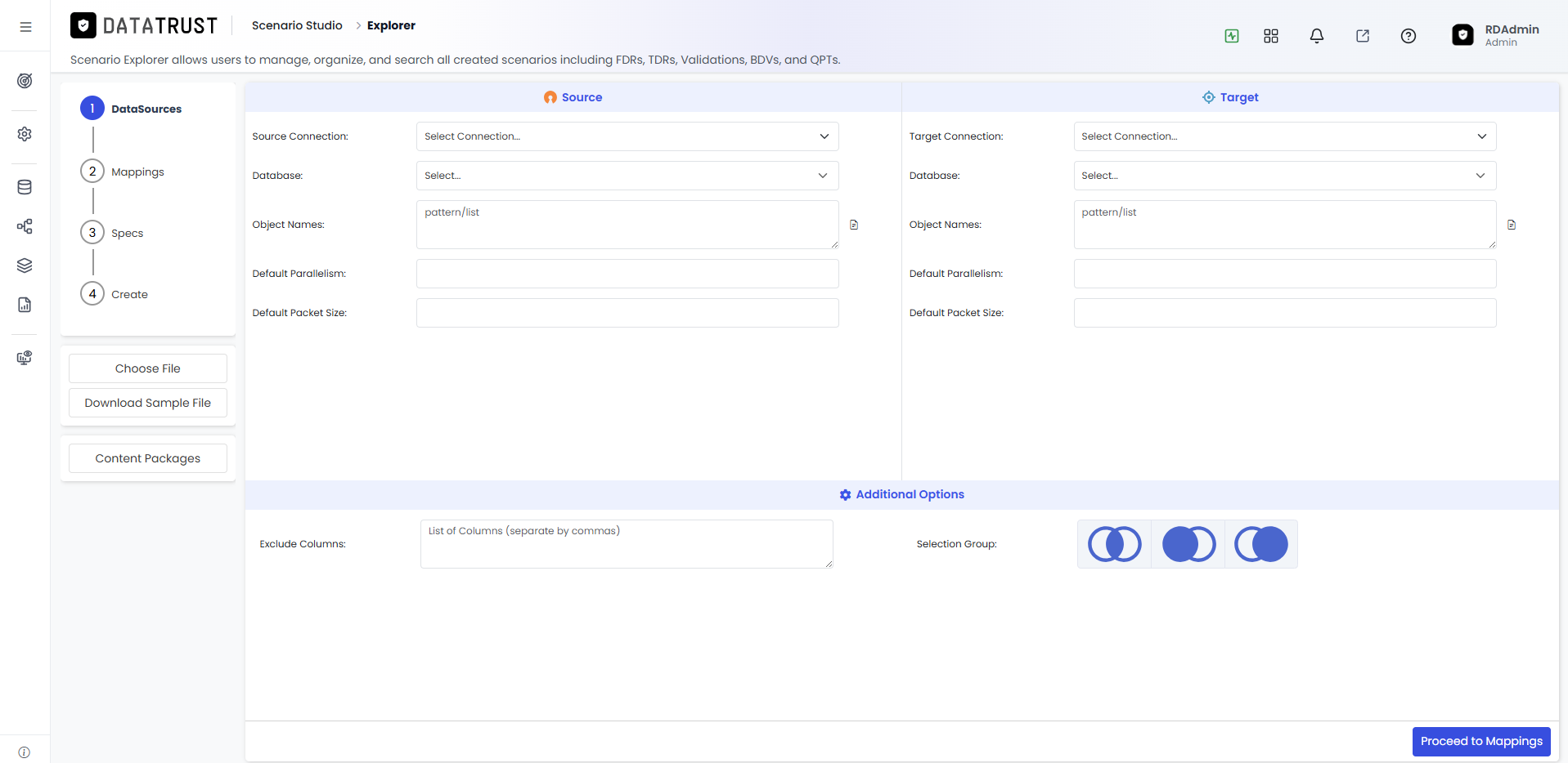 Auto FDR Create Page