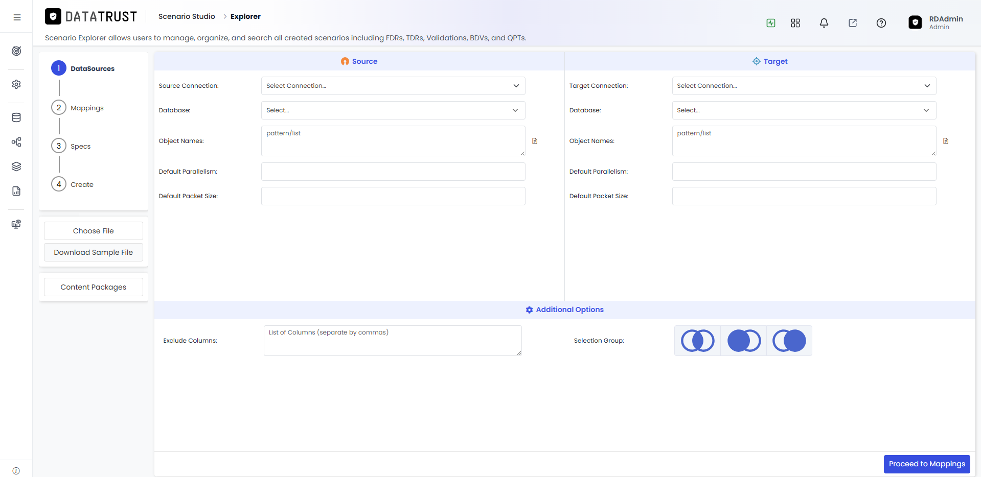 Click on Download Sample File Button