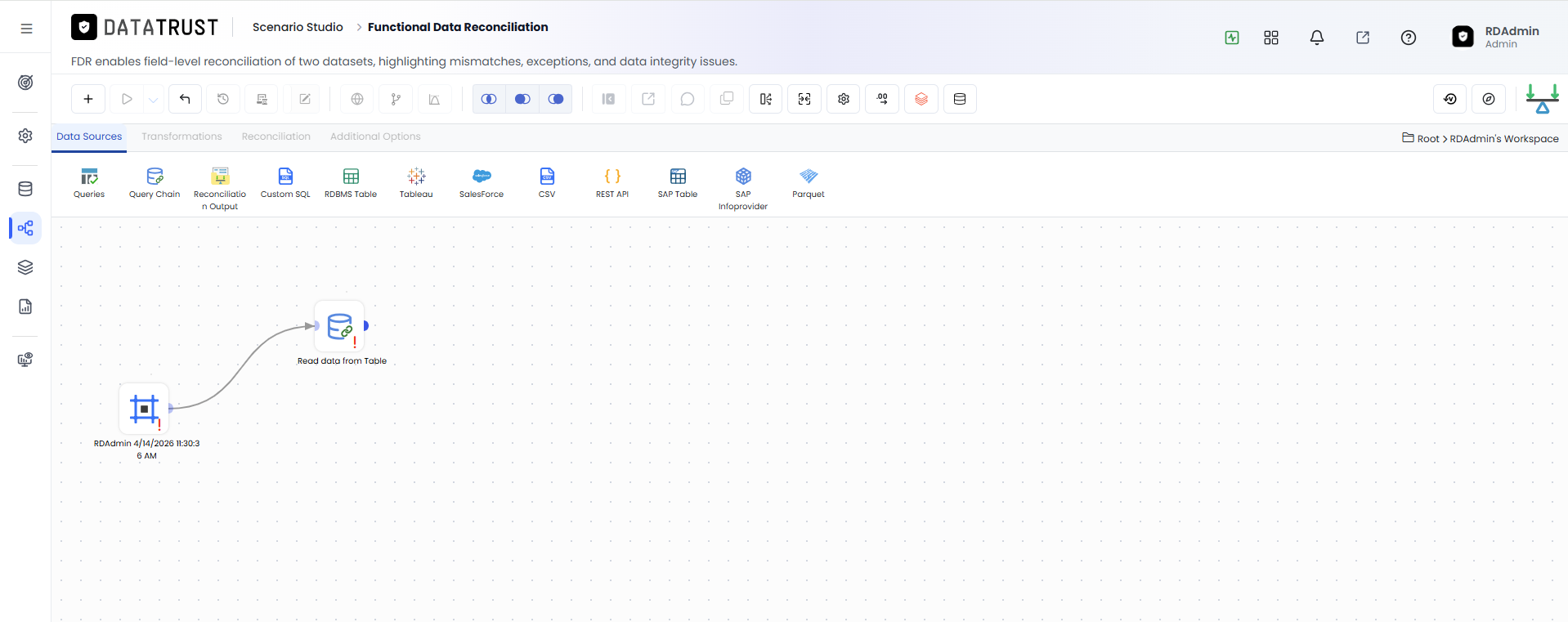 Drag and Query Chain widget