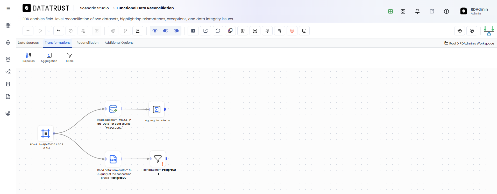 Drag and drop Filter widget
