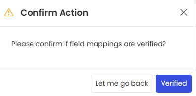 Confirm Action popup