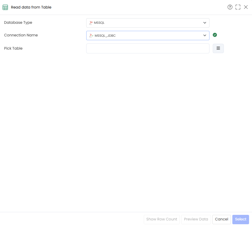 Select target connection and click on navigator