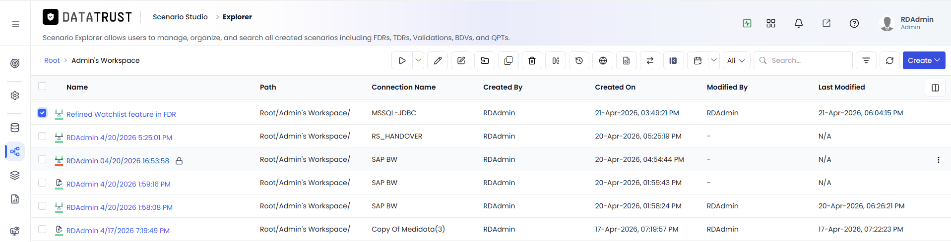 Select the FDR and click on Edit
