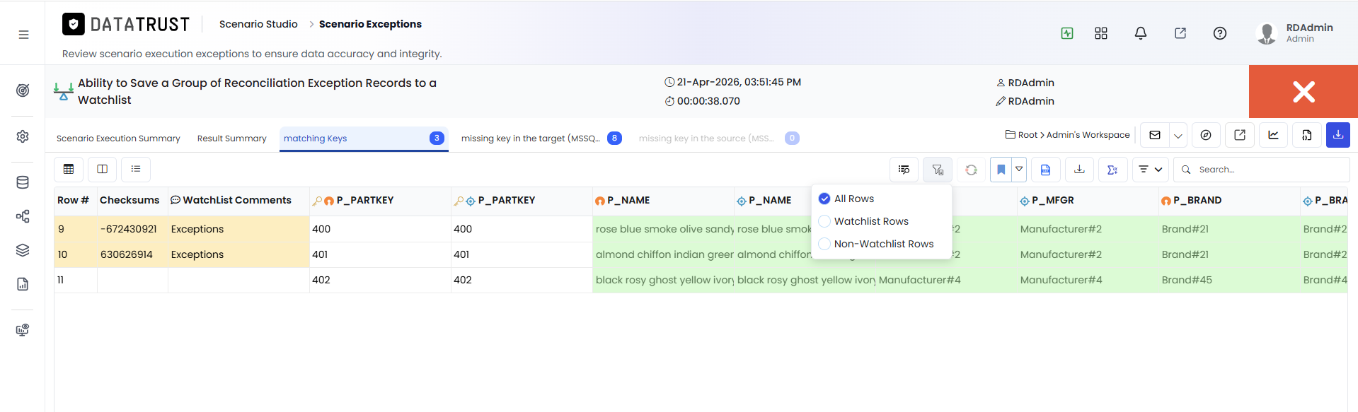 Watchlist Filter